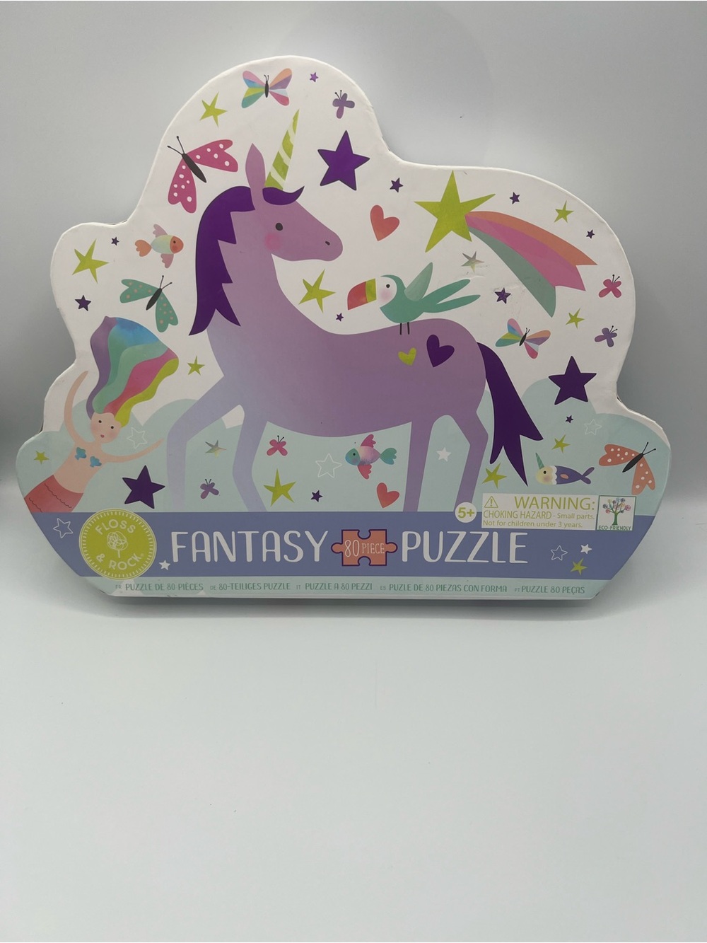Fantasy Unicorn 80-Piece Puzzle in Purple by